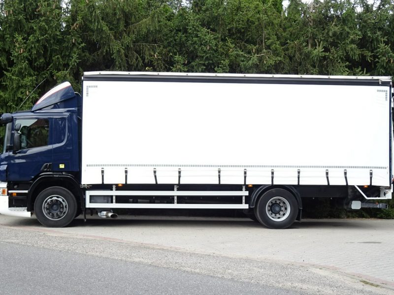 Scania P250 Euro 6 Firanka winda klapa poduszki sprowadzony Scania P 250 Euro 6 firanka winda klapa przebieg udokumentowany Sprowa