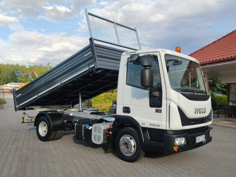 Iveco Eurocargo 80EL18 E5 Super Stan UNIKAT !!! Blokada Mostu Nowa zabudowa Wywrot 3-stronny tył Resor !!!