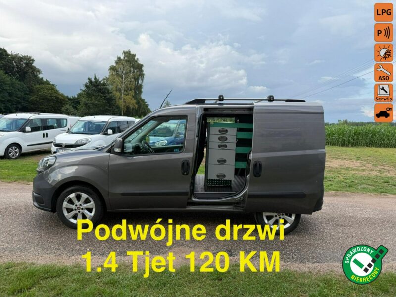 Fiat Doblo 1.4Tjet 120KM z Nowym LPG przebieg 95 tys km 2x boczne drzwi