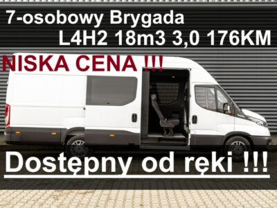 Iveco Daily 35S18A8H V 7-os.Brygadowy L4H2 16m3 176KM Od ręki ! Pakiet Comfort Niska cena !