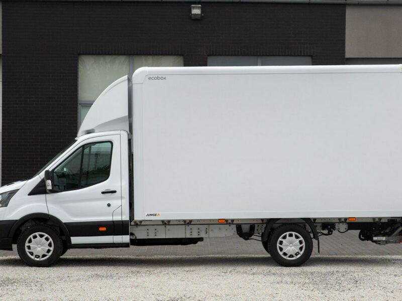 Ford Transit 8 palet KONTENER + WINDA 750kg dHollandia UDT W CENIE
