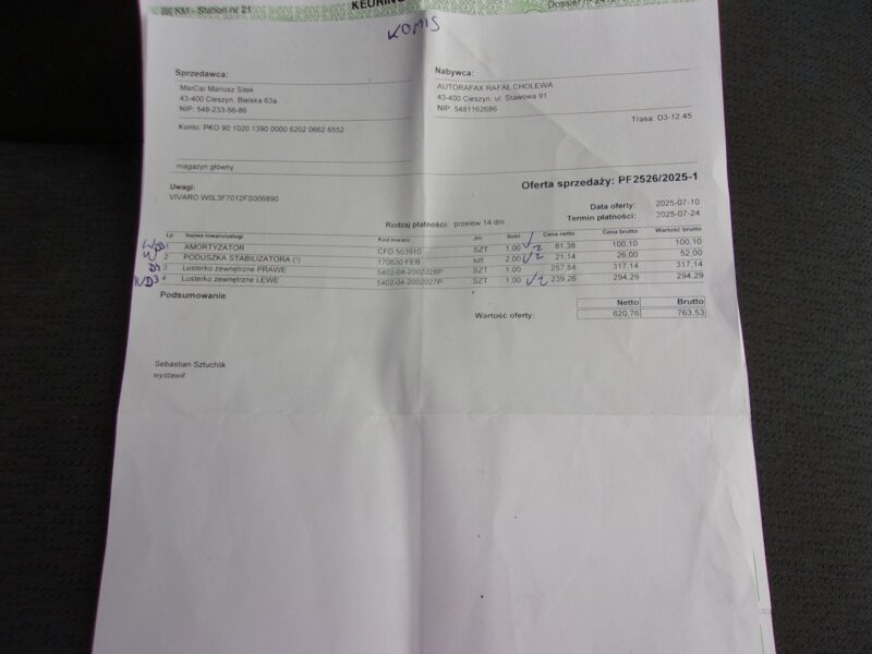 Opel Vivaro Klimatyzacja, Ele szyby, Ele lusterka, 3 osobowy, 2900 DMC