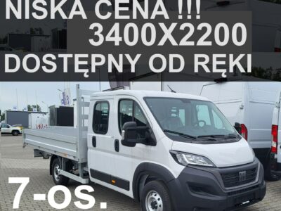 Fiat Ducato L4 140KM 7-osob. Skrzynia 3400x2100 SuperCena Dostępny od ręki 1666zł