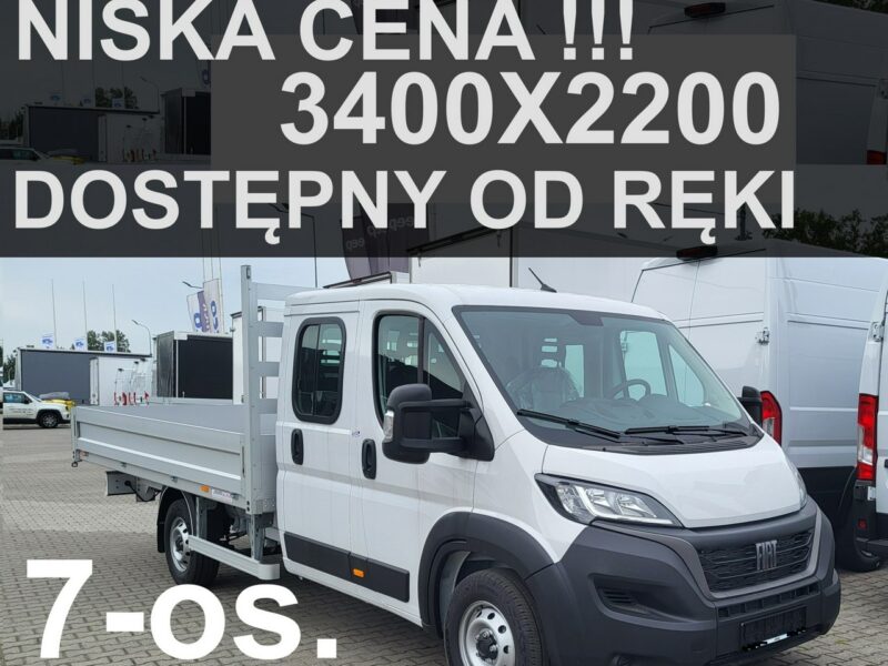 Fiat Ducato L4 140KM 7-osob. Skrzynia 3400x2100 SuperCena Dostępny od ręki 1666zł