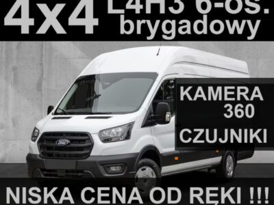 Ford Transit 4x4 L4H3 6-os. Brygadowy 130KM Super Niska Cena ! 2362 zł Od ręki !