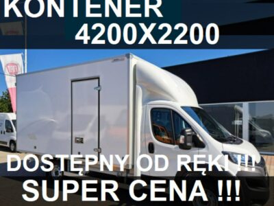 Fiat Ducato L4 Kontener 4200x2200 140KM Full Led Kamera Niska Cena od ręki!