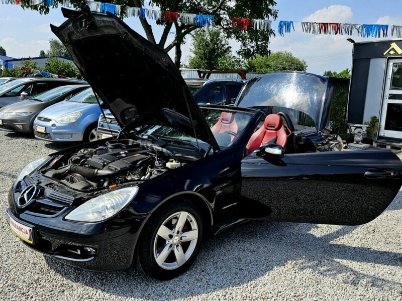 Mercedes SLK 200 -SPRZEDANY- 1- WŁ-Czerwona skóra! Super utrzymany !Manual, PRZEBIEG! R171 (2004-2011)