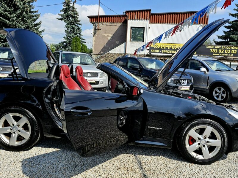 Mercedes SLK 200 -SPRZEDANY- 1- WŁ-Czerwona skóra! Super utrzymany !Manual, PRZEBIEG! R171 (2004-2011)