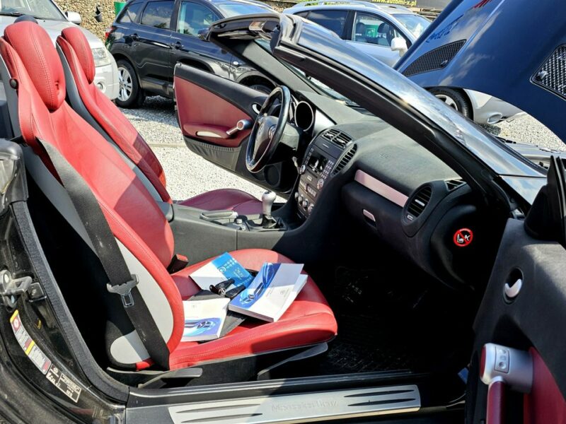 Mercedes SLK 200 -SPRZEDANY- 1- WŁ-Czerwona skóra! Super utrzymany !Manual, PRZEBIEG! R171 (2004-2011)