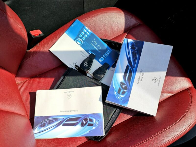 Mercedes SLK 200 -SPRZEDANY- 1- WŁ-Czerwona skóra! Super utrzymany !Manual, PRZEBIEG! R171 (2004-2011)