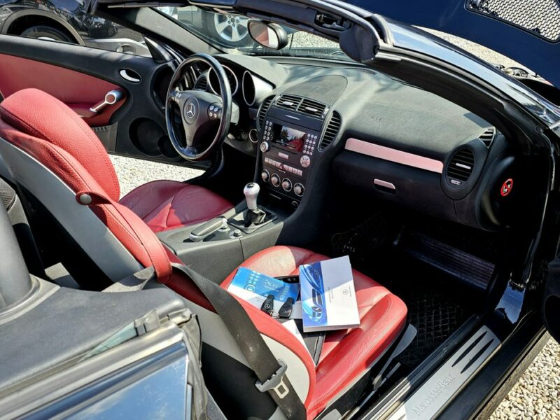 Mercedes SLK 200 -SPRZEDANY- 1- WŁ-Czerwona skóra! Super utrzymany !Manual, PRZEBIEG! R171 (2004-2011)