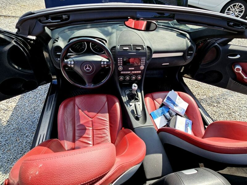 Mercedes SLK 200 -SPRZEDANY- 1- WŁ-Czerwona skóra! Super utrzymany !Manual, PRZEBIEG! R171 (2004-2011)