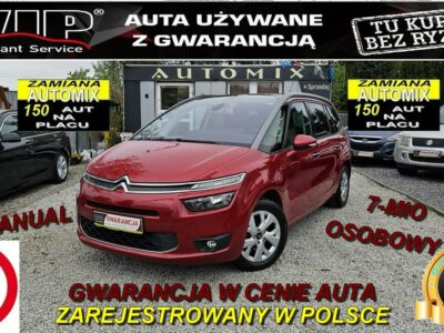 Citroen C4 Grand Picasso -SPRZEDANY- 7-mio os. MANUAL ,100%Oryginalny Lakier, Full -GWARANCJA/ II (2013-)