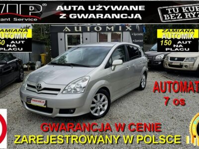 Toyota Corolla Verso -SPRZEDANY- 1,8 Benz* AUTOMAT * 7 OSOBOWA * Super Stan * Gwarancja II (2001-2006)