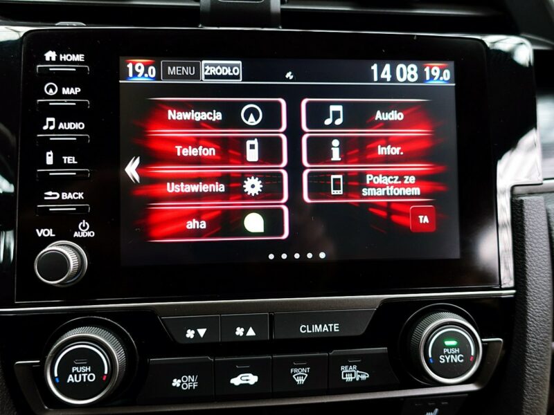 Honda Civic AUTOMAT+EL. Dach.+Led+ACC+Navi 3Lata GWARANCJA I-wł Kraj Bezwypad X (2017-2021)