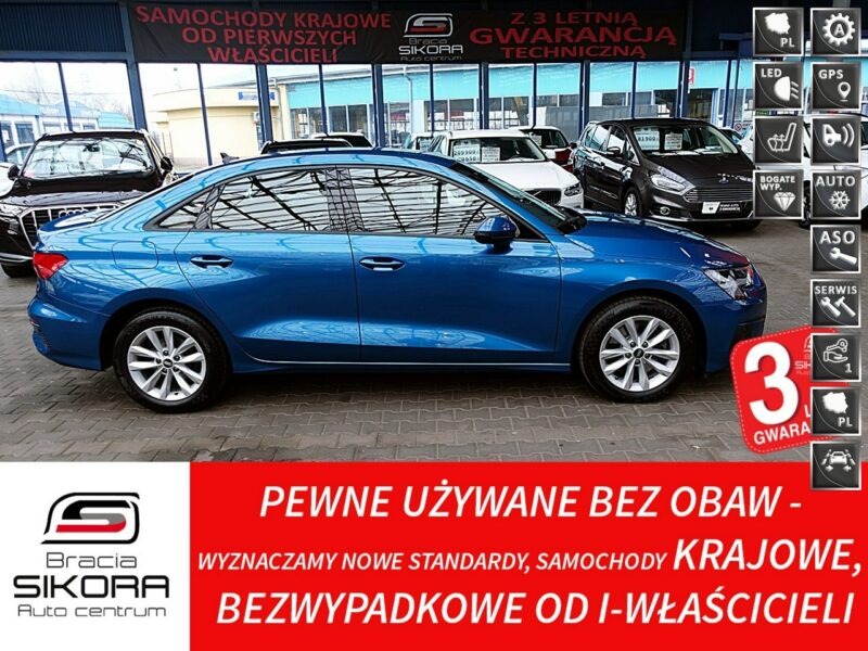 Audi A3 2.0TDi 150KM S-TRONIC Led+Navi GWAR. 1wł Kraj Bezwyp Serwis ASO F23% 8Y