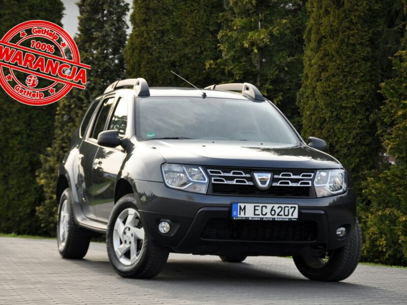 Dacia Duster 1.2i(125KM)*116tyś.km*Kolorowa Navi*Welur*Reling*Parktronik*ALU 16"ASO I (2009-2017)