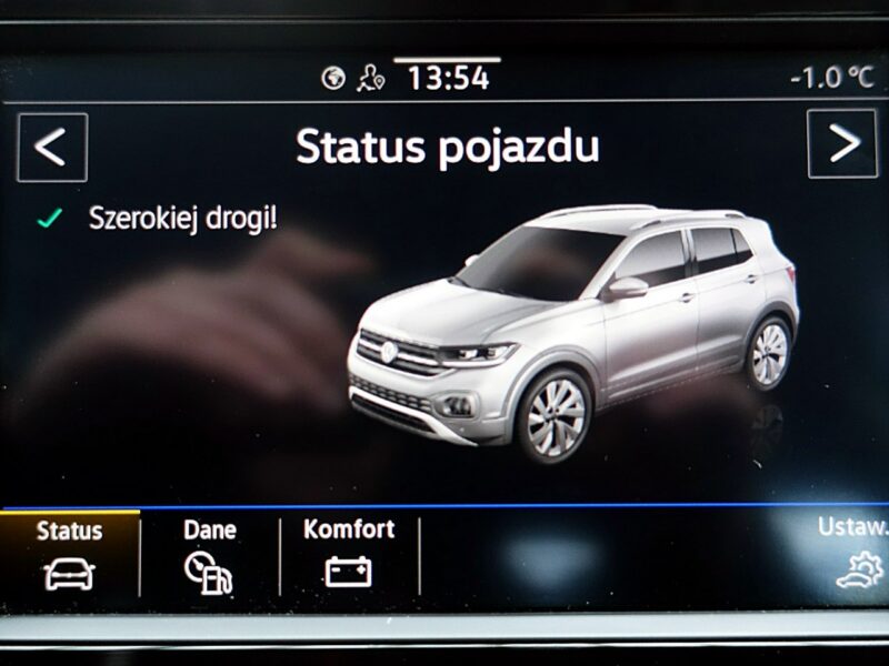 Volkswagen T-Cross AUTOMAT 150km fullLed+Front Assist JAK NOWY 1wł Kraj Bezwypadkowy F23%