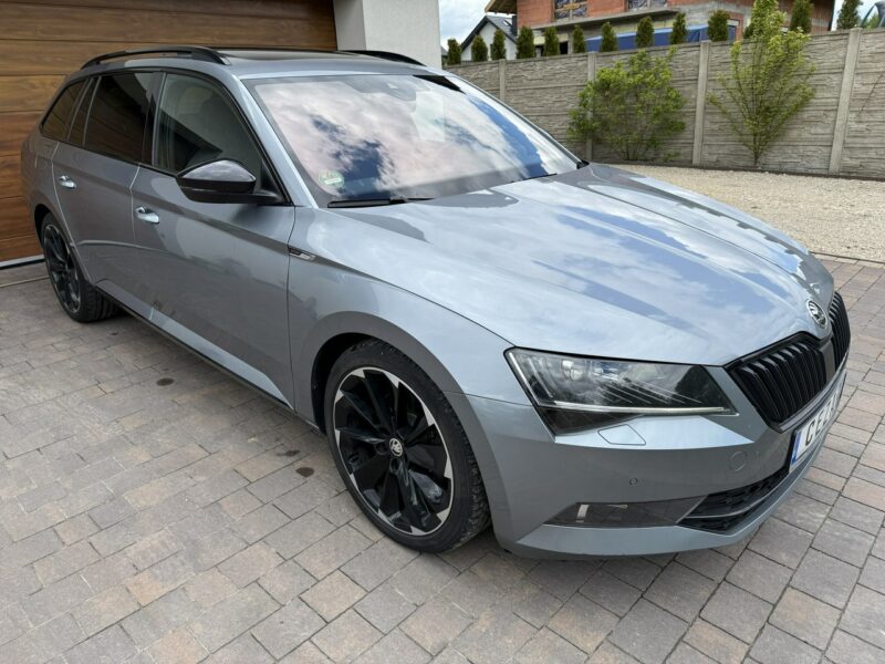 Škoda Superb 19r. 2.0 TDI 190KM DSG Sportline bezwypadkowa super stan, wyposażenie III (2015-2023)