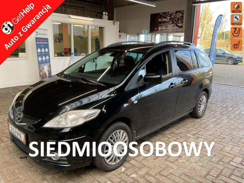 Mazda 5 1,8 benzyna, klimatronik, 7 m,przyciemniane szyby, isofix,podg. fotele I (2005-2010)