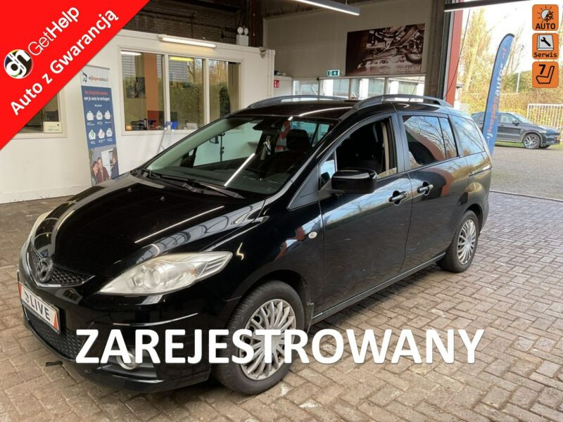 Mazda 5 1,8 benzyna, klimatronik, 7 m,przyciemniane szyby, isofix,podg. fotele I (2005-2010)