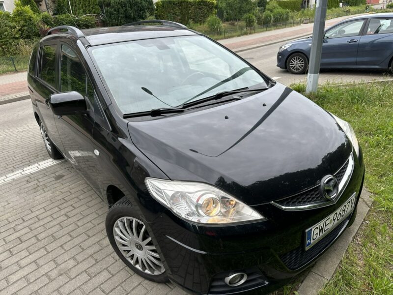 Mazda 5 1,8 benzyna, klimatronik, 7 m,przyciemniane szyby, isofix,podg. fotele I (2005-2010)