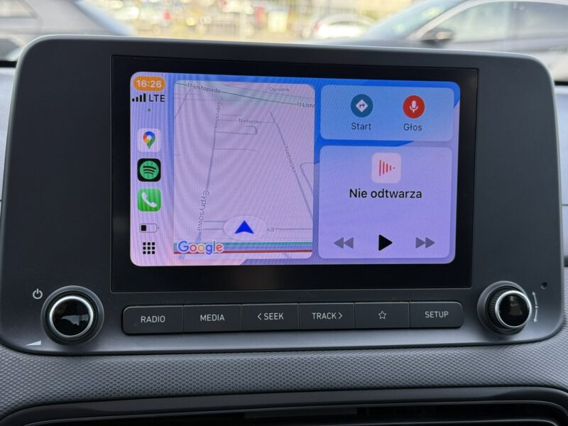Hyundai Kona 1.6T-GDI 198KM 7DCT Comfort Gwarancja Android Auto 1 rej.2022 FV23% I (2017-2023)