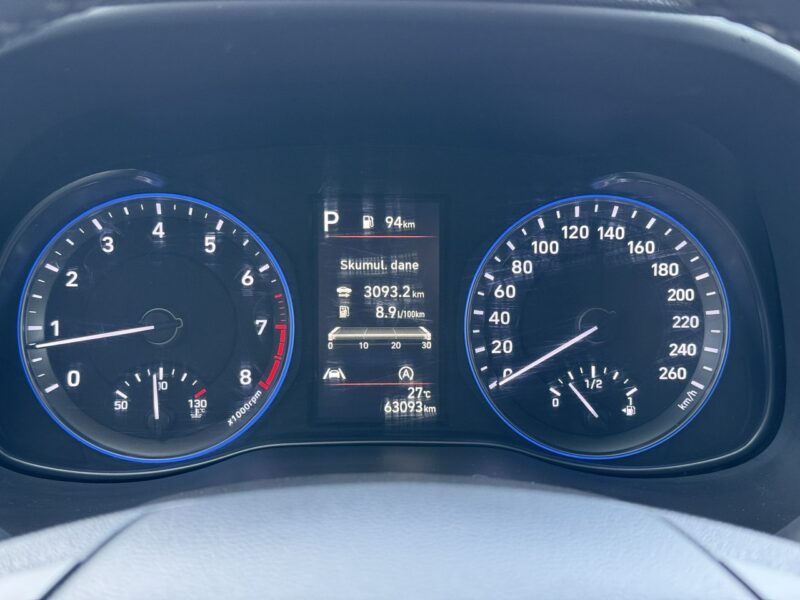Hyundai Kona 1.6T-GDI 198KM 7DCT Comfort Gwarancja Android Auto 1 rej.2022 FV23% I (2017-2023)