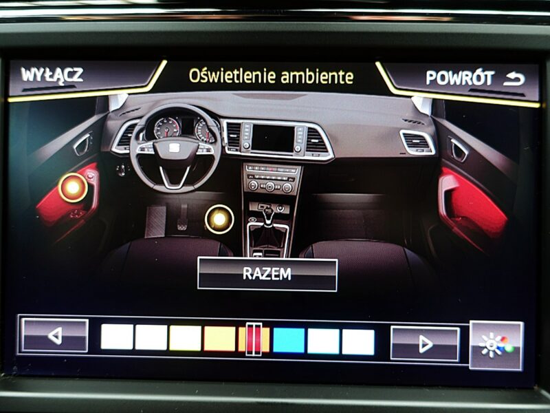 Seat Ateca 4x4 XCELLENCE Automat 190KM Kamera 360 GWARANCJA 1wł Kraj Bezwyp F23%