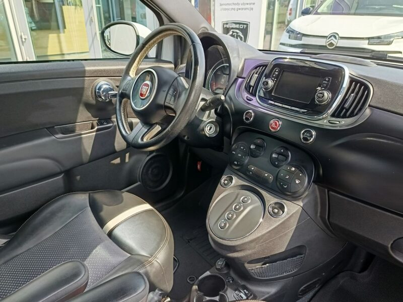 Fiat 500 113KM Automat, wyposażenie, niski przebieg, serwis, VAT23% I (2007-)