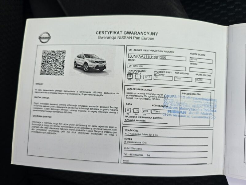 Nissan Qashqai VISIA 1.5 dCi 110KM Salon Polska Serwisowany Zadbany II (2013-2021)