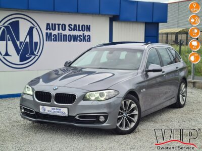 BMW 518 Szyberdach Navi El+Pamięć Fotele Skóra 2xPDC El.Klapa Xenon Wolne Ręce F10 (2009-2017)