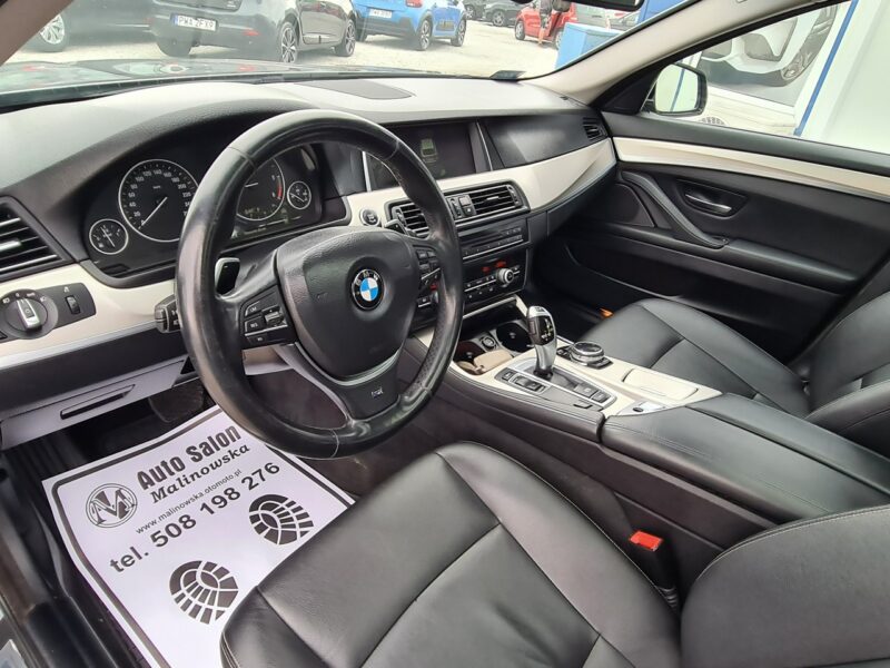 BMW 518 Szyberdach Navi El+Pamięć Fotele Skóra 2xPDC El.Klapa Xenon Wolne Ręce F10 (2009-2017)