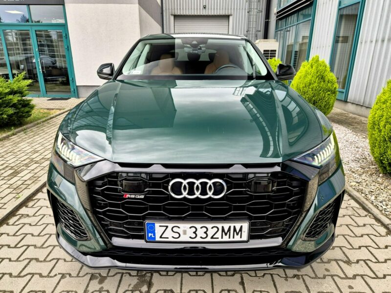 Audi RS Q8 600KM. Lakier Audi Exlusive. Masaże. B&O. ACC. Noktowizor. Hak. FV23%.