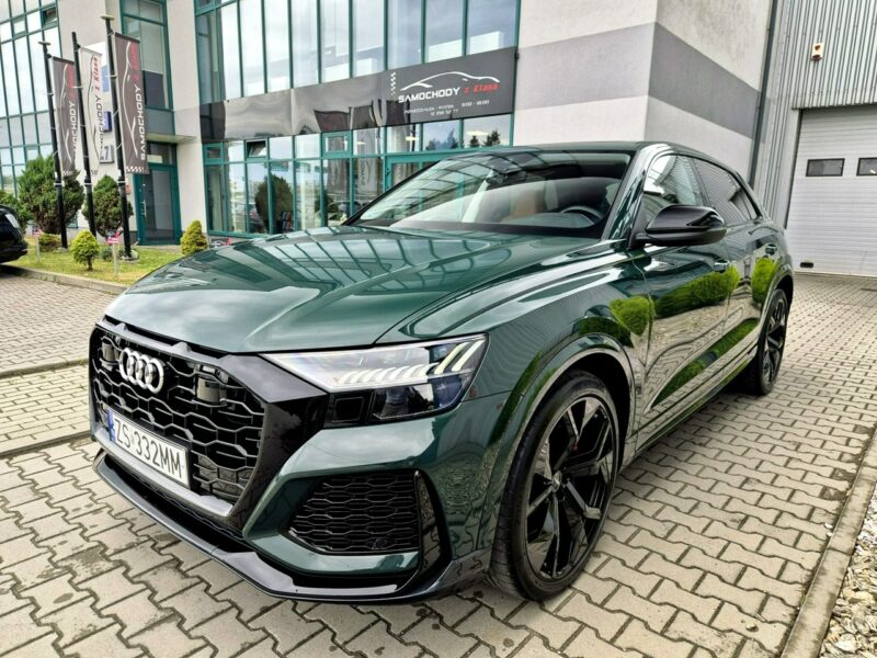 Audi RS Q8 600KM. Lakier Audi Exlusive. Masaże. B&O. ACC. Noktowizor. Hak. FV23%.