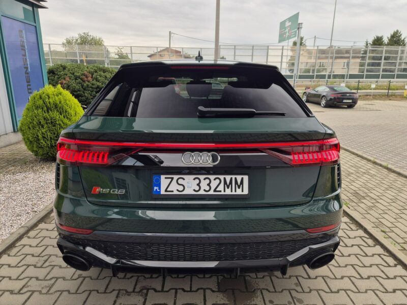 Audi RS Q8 600KM. Lakier Audi Exlusive. Masaże. B&O. ACC. Noktowizor. Hak. FV23%.