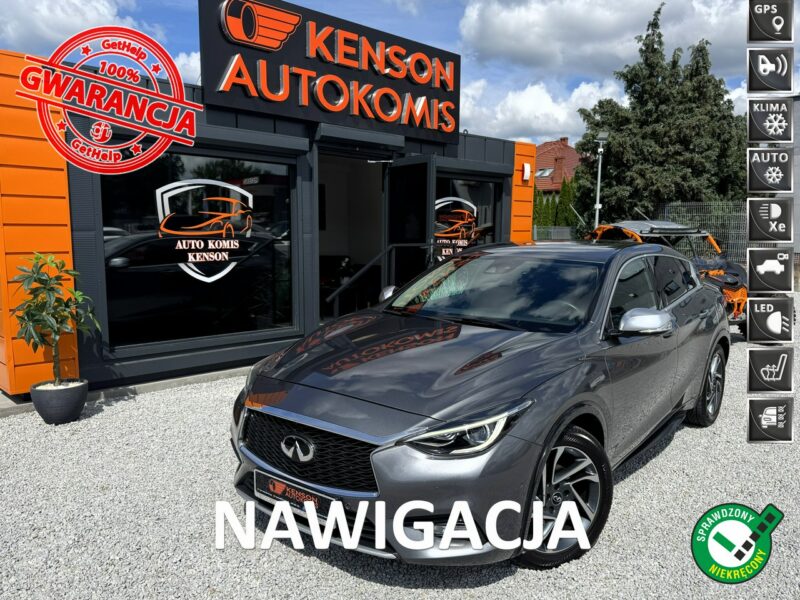 Infiniti Q30 Kamera 360, Podgrzewane fotele, Alcantara, Nawigacja, LED, Hak