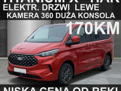 Ford Tourneo Custom L2 Titanium X Drzwi elektr. HAK Kamera 360 Dostępny od ręki ! 3117zł
