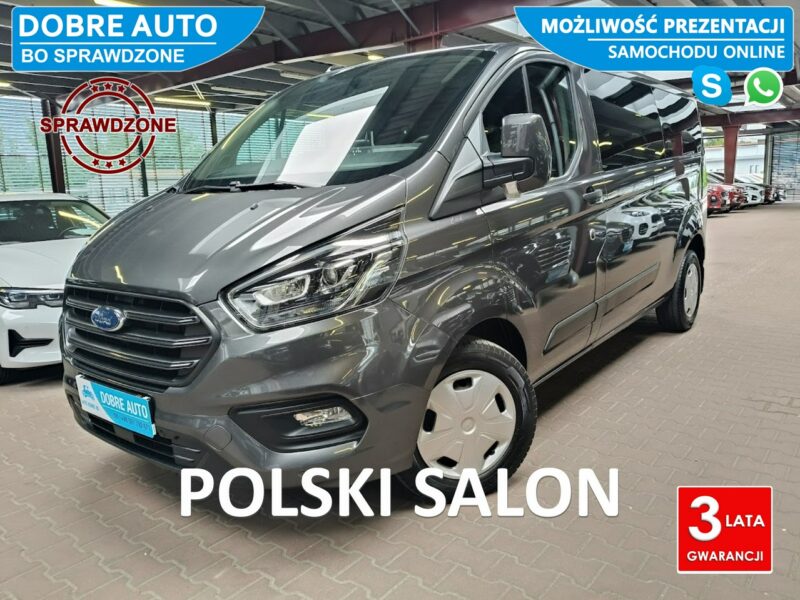Ford Transit Custom 2.0 130KM 9osobowy,Parktronik,Tempomat,Android/AppleCar, Bi-XenonFV23%