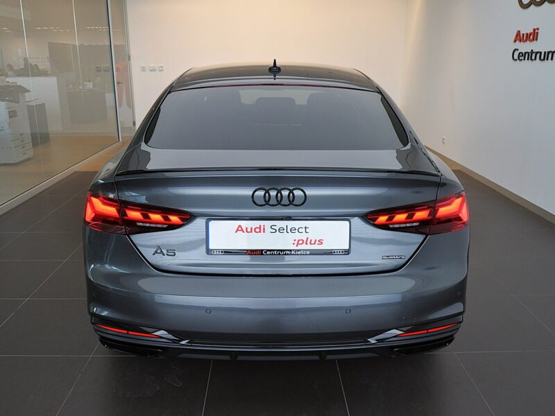 Audi A5 45TFSI 265 KM Quattro Sline B&O MatrixLed Tempopmat Kamera Ambiente F5 (2016-)