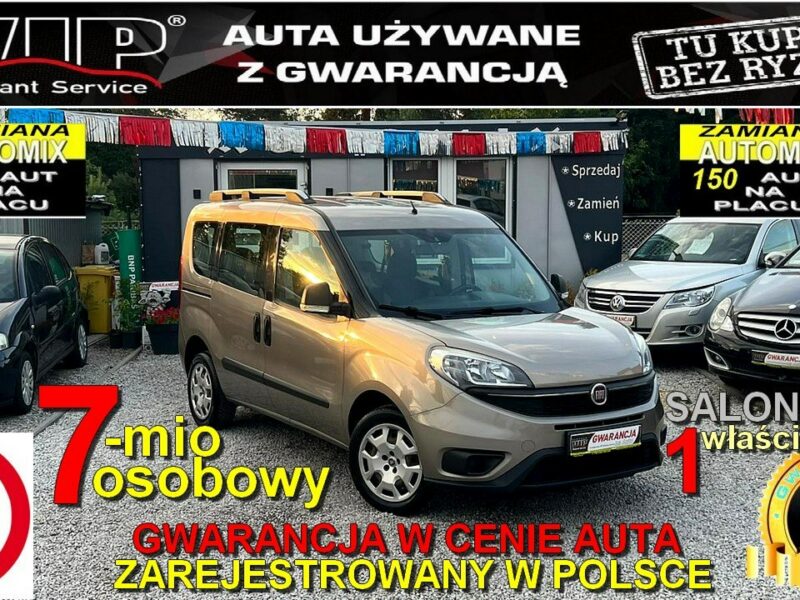 Fiat Doblo 7- os * 1.4 Benz + Fabryczne LPG * Salon PL - I Wł / Gwarancja w cenie II (2009-)