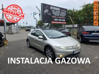 Honda Civic 1.8 Benzyna + LPG 140 KM, Klimatyzacja, Alufelgi, Komputer, Panorama VIII (2006-2011)