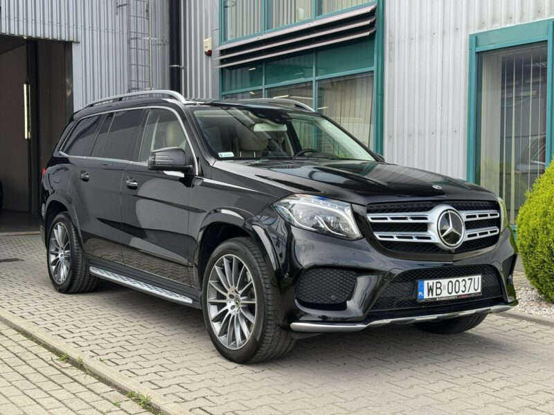 Mercedes GLS Klasa 500 V8, 455 KM. Salon PL. 1 wł. Masaże, Monitory. FV 23%.