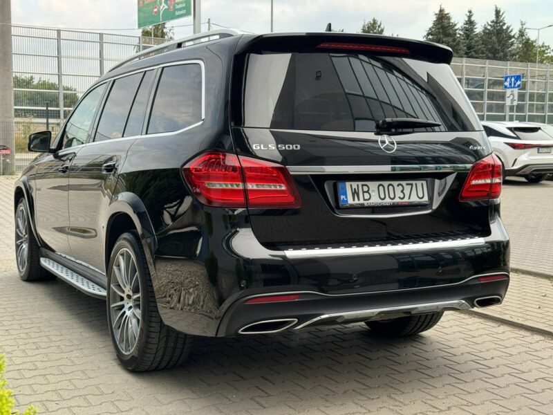 Mercedes GLS Klasa 500 V8, 455 KM. Salon PL. 1 wł. Masaże, Monitory. FV 23%.