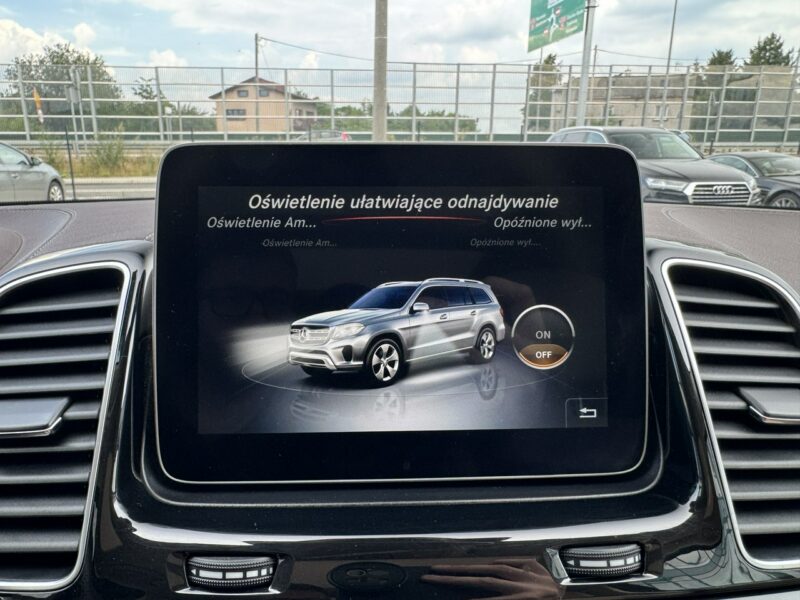 Mercedes GLS Klasa 500 V8, 455 KM. Salon PL. 1 wł. Masaże, Monitory. FV 23%.