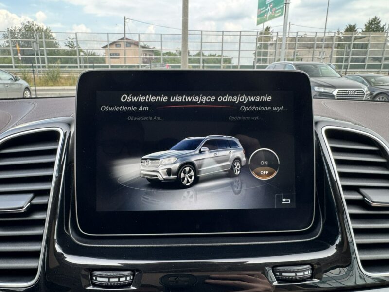 Mercedes GLS Klasa 500 V8, 455 KM. Salon PL. 1 wł. Masaże, Monitory. FV 23%.