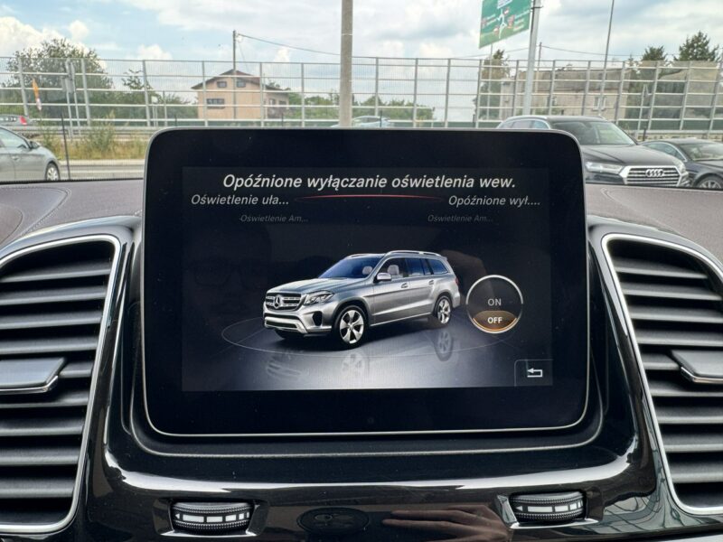 Mercedes GLS Klasa 500 V8, 455 KM. Salon PL. 1 wł. Masaże, Monitory. FV 23%.