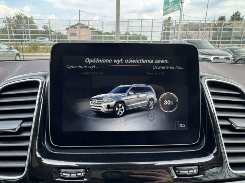 Mercedes GLS Klasa 500 V8, 455 KM. Salon PL. 1 wł. Masaże, Monitory. FV 23%.