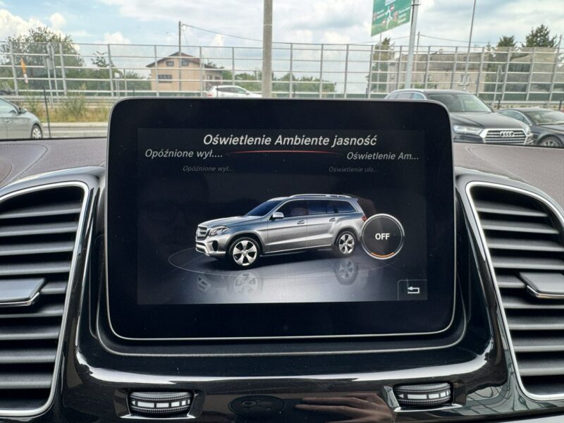 Mercedes GLS Klasa 500 V8, 455 KM. Salon PL. 1 wł. Masaże, Monitory. FV 23%.