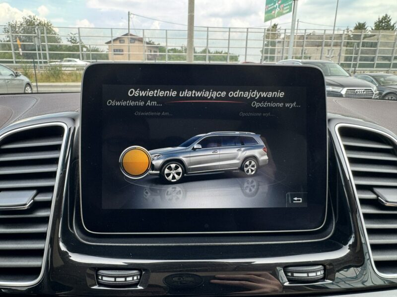Mercedes GLS Klasa 500 V8, 455 KM. Salon PL. 1 wł. Masaże, Monitory. FV 23%.